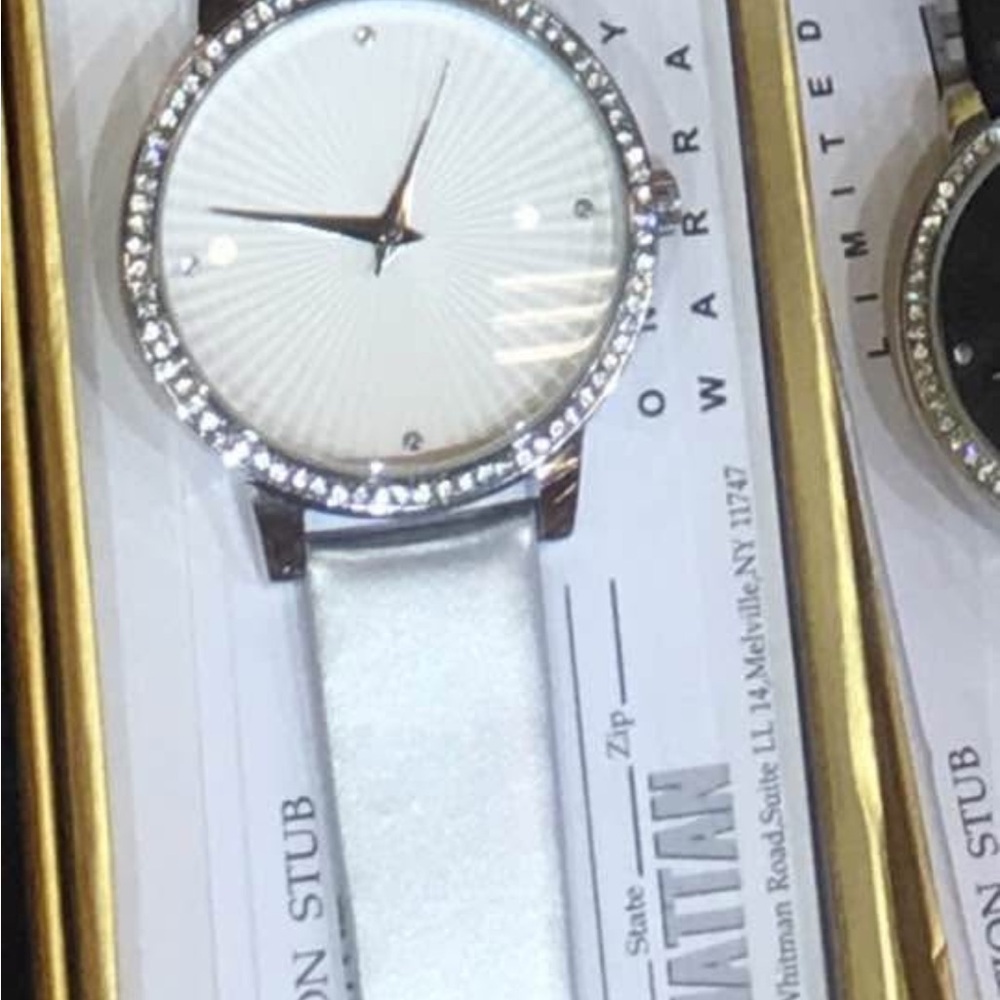 Elegant Silver Watch with Crystal Accents